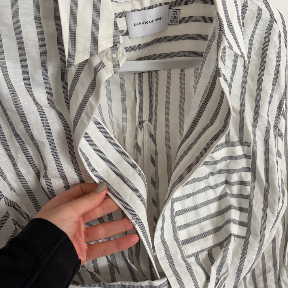 Significant Other Striped Blouse 2 - Picture 8 of 12